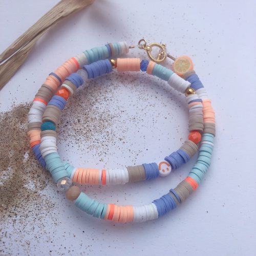 Choker Bohostyle Smiley&Orange