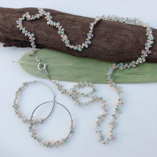 2-teiliges Silber Schmuckset - Seagrass